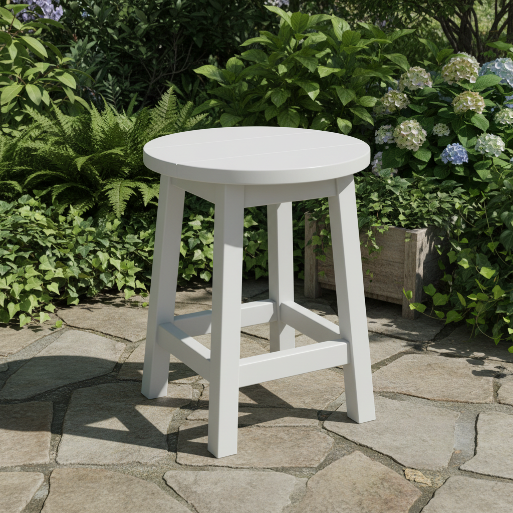DuraWeather Poly ROUND BAR STOOL