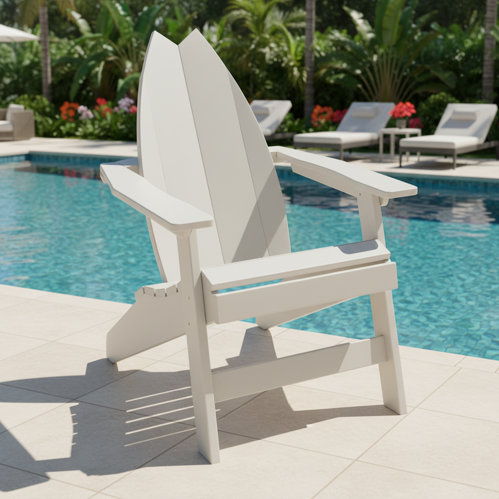 DuraWeather Poly SURFBOARD ADIRONDACK-TAIL CHAIR