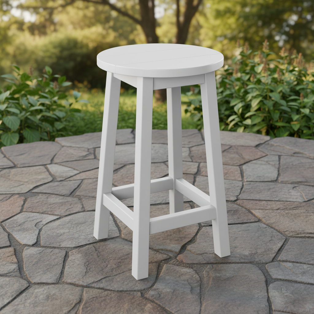 DuraWeather Poly ROUND BAR STOOL