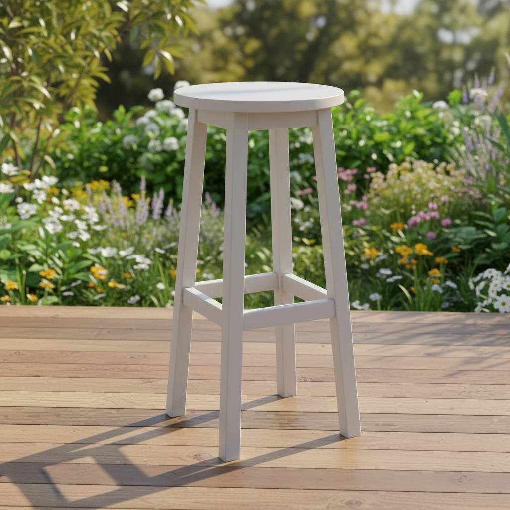 DuraWeather Poly ROUND BAR STOOL