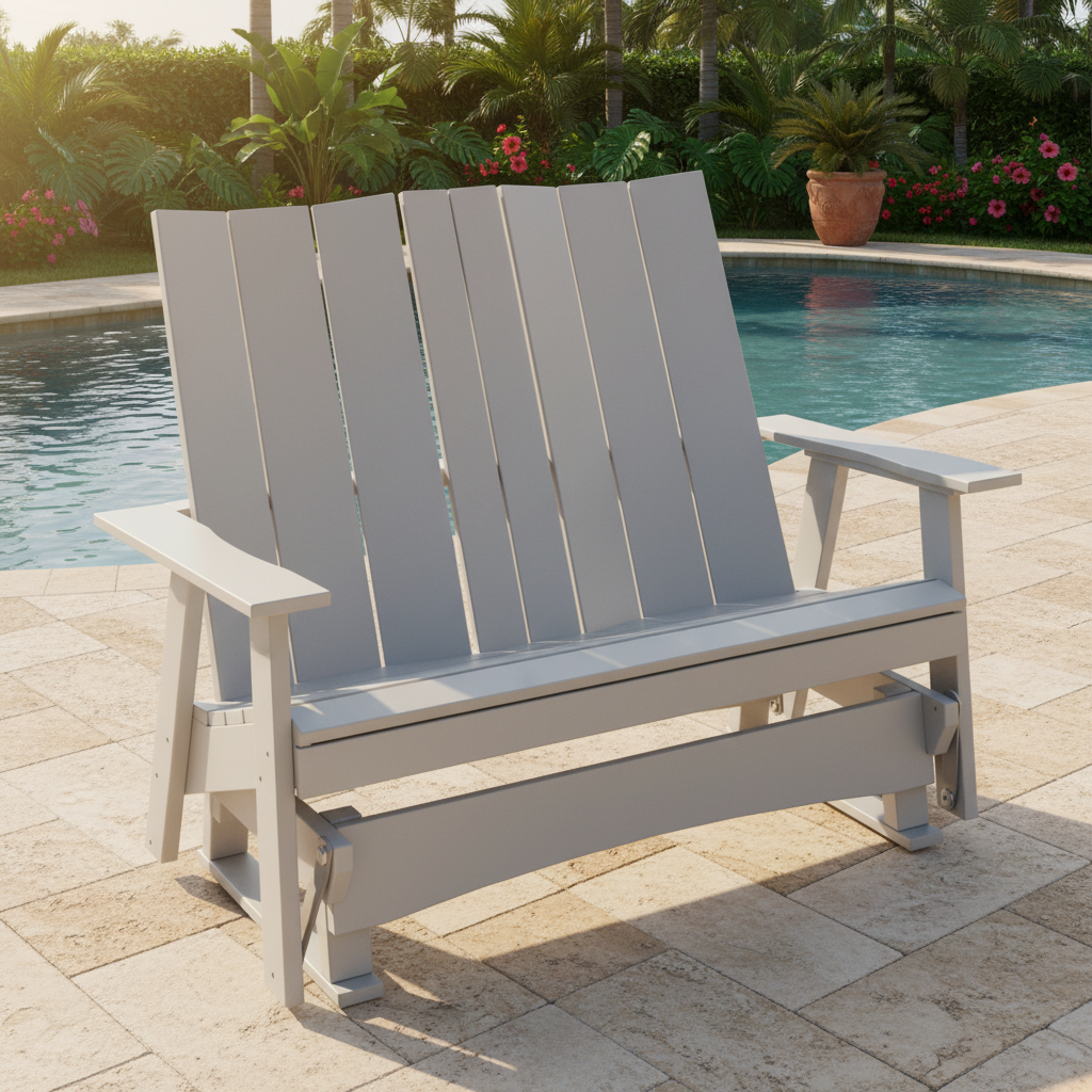 DuraWeather Poly MODERN 4 GLIDER BENCH
