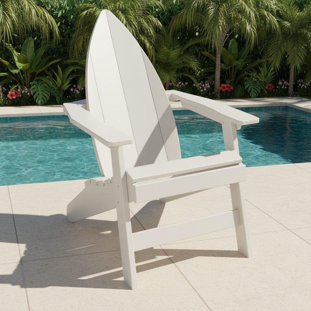 DuraWeather Poly SURFBOARD ADIRONDACK-NOSE CHAIR
