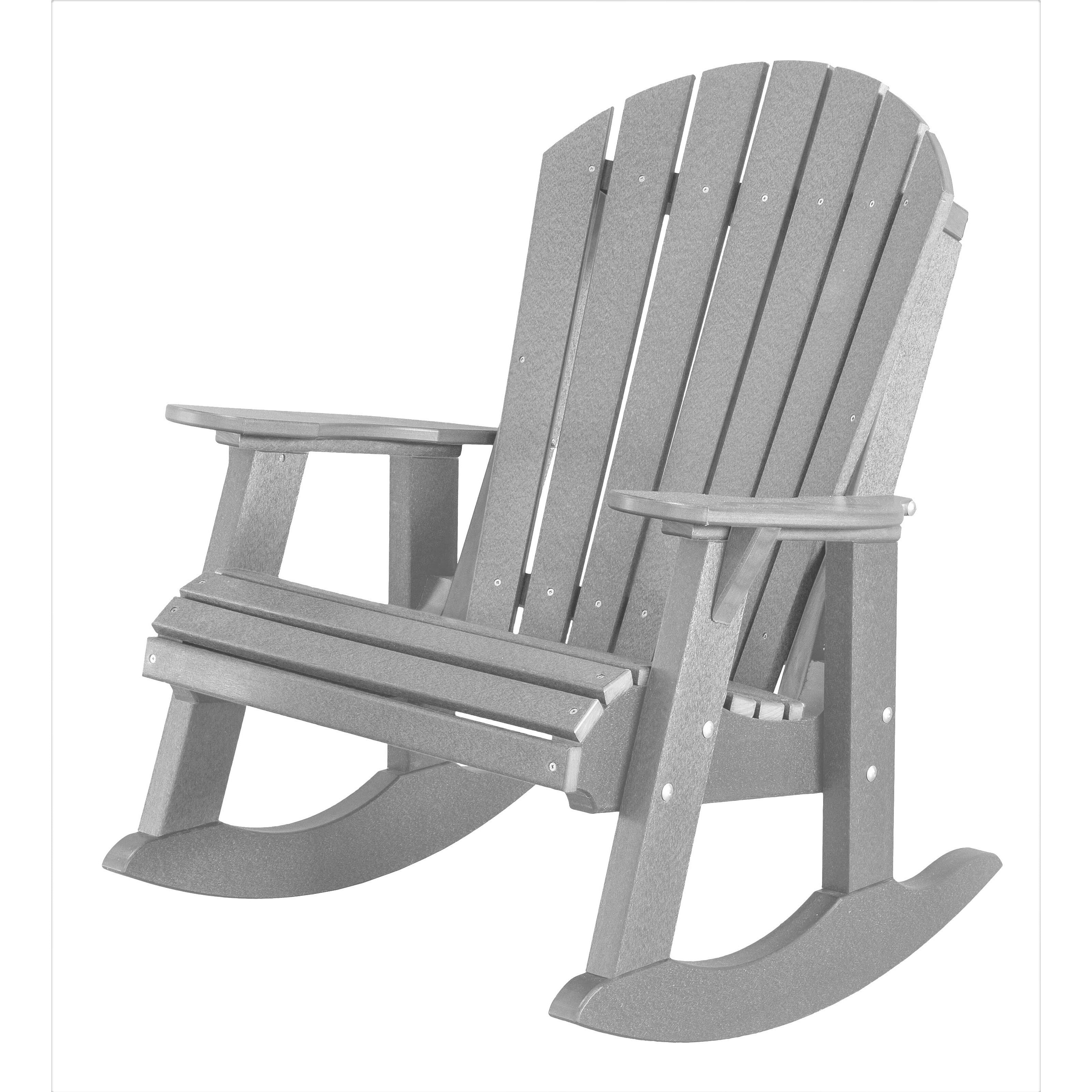 Adirondack Porch Rockers with Two Tier End Table