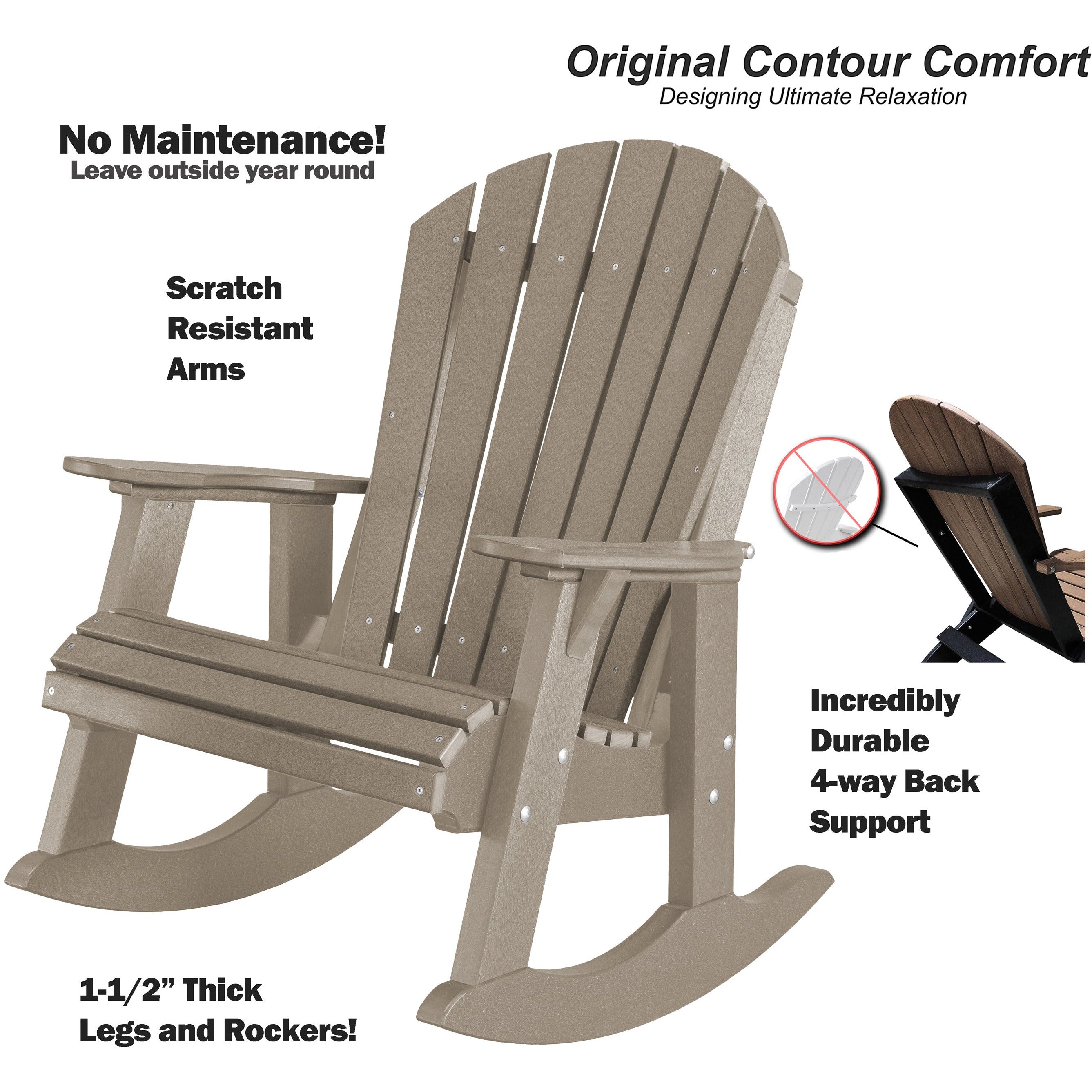 Adirondack Porch Rocker