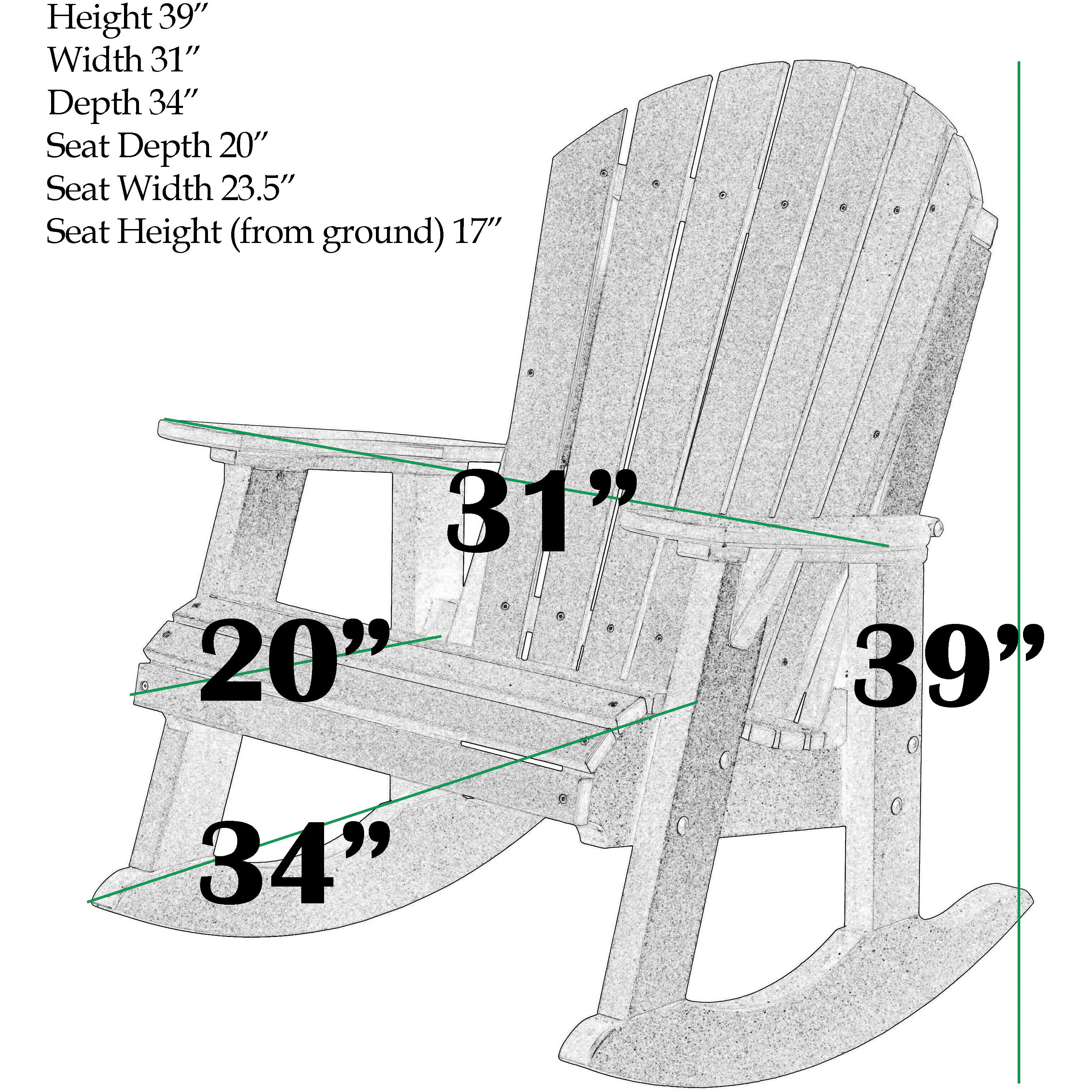 poly wood porch rocker duraweather poly resin lumber outdoor patio furniture
