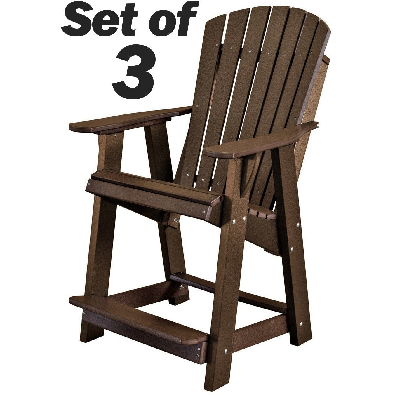 DURAWEATHER POLY® Set of 3 Richmond Adirondack Counter Chairs