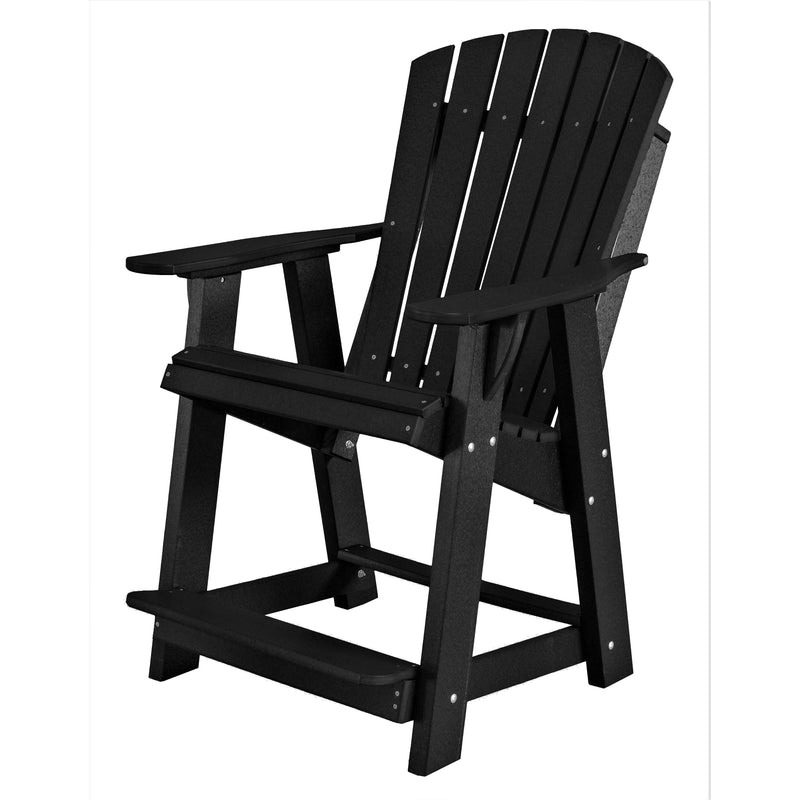 black duraweather richmond adirondack counter chair all weather poly wood