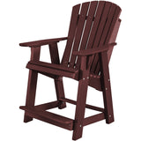 burgundy duraweather richmond adirondack counter chair all weather poly wood
