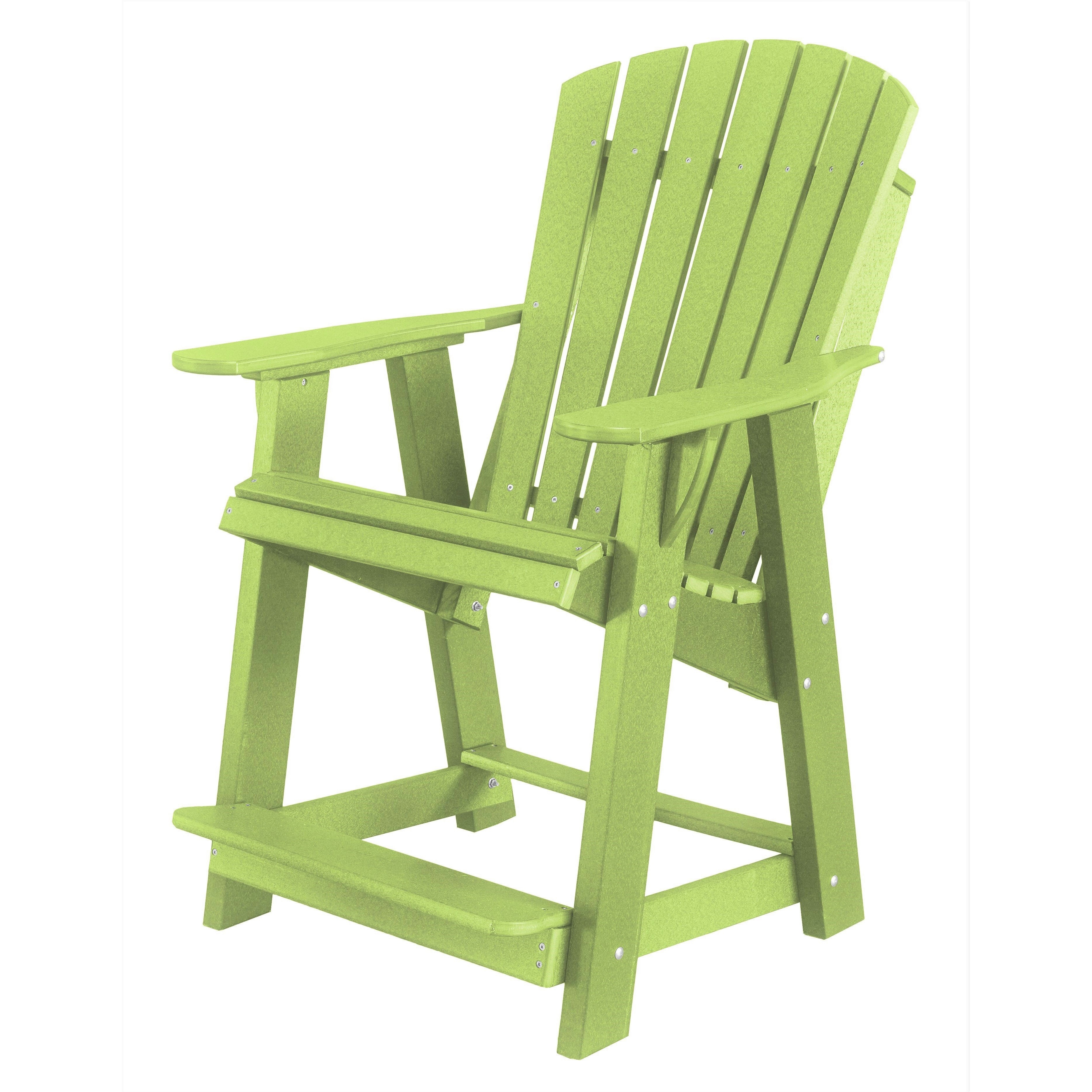 kiwi green duraweather richmond adirondack counter chair all weather poly wood