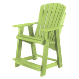 kiwi green duraweather richmond adirondack counter chair all weather poly wood
