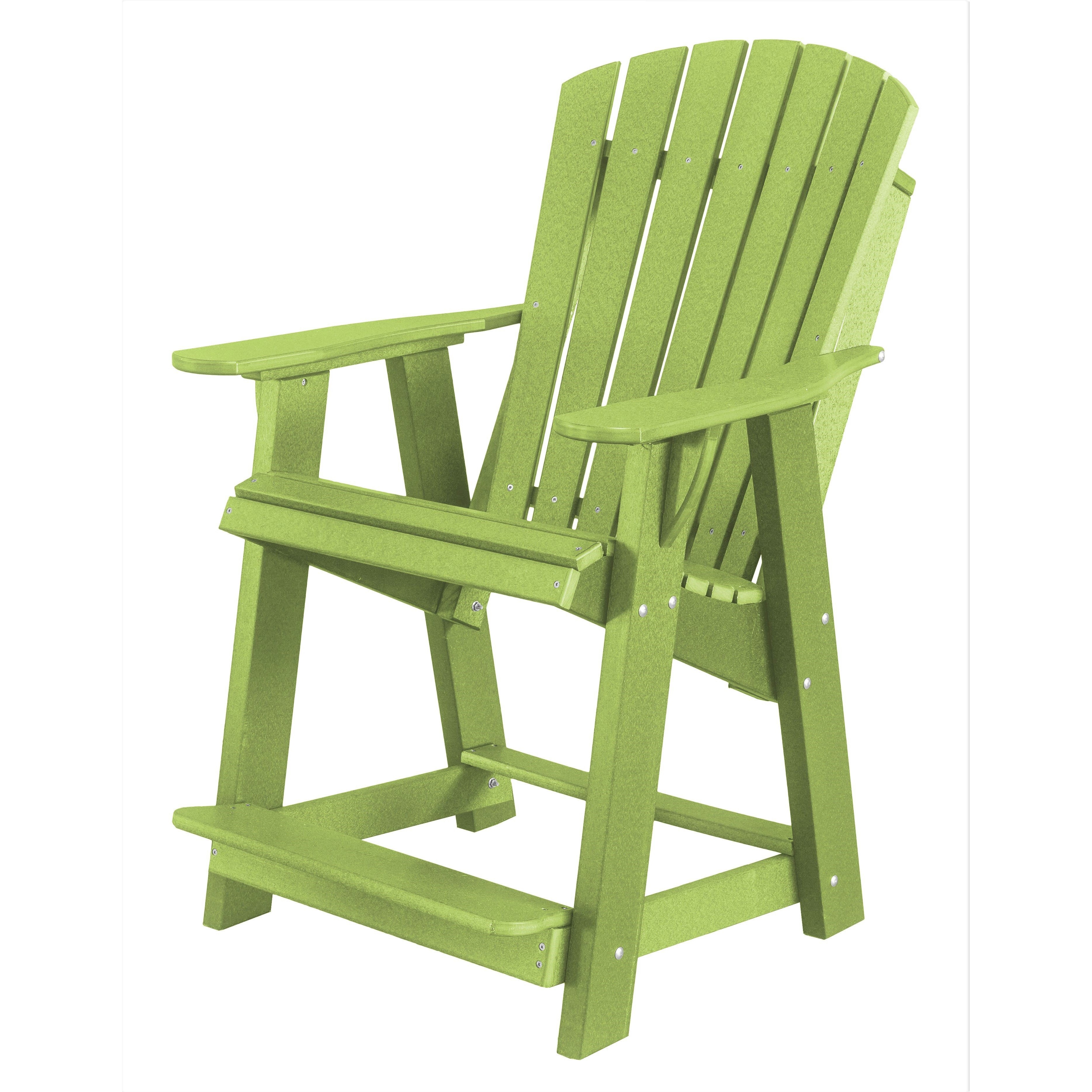 duraweather polywood patio furniture counter bar height adirondack chair 