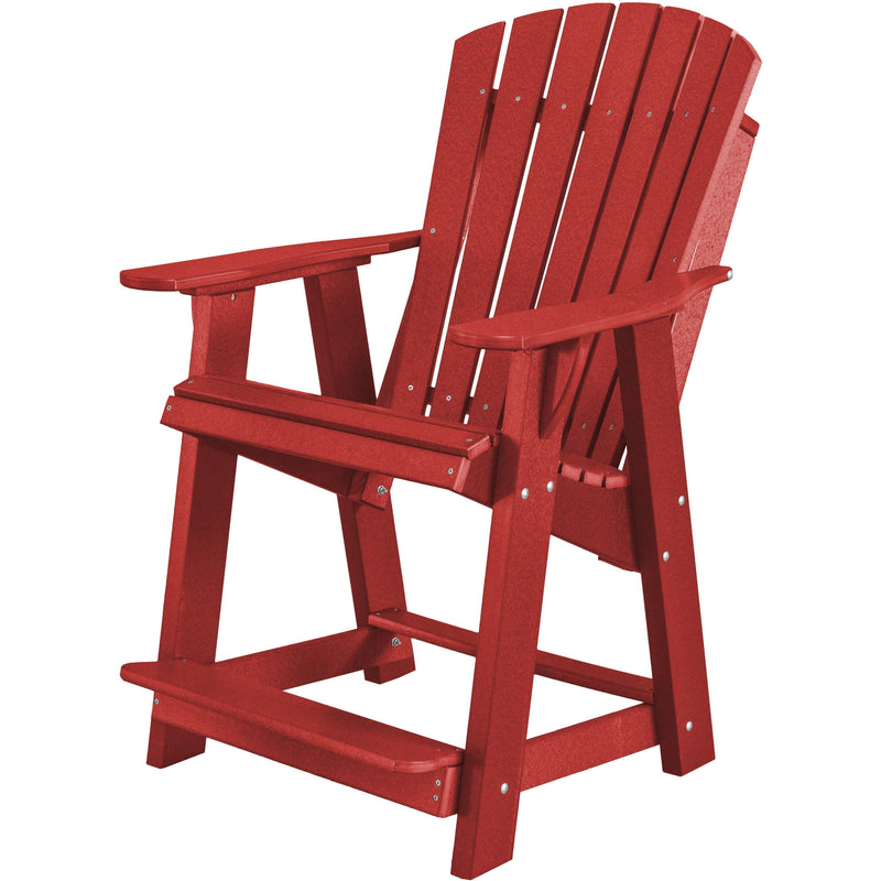 red duraweather richmond adirondack counter chair all weather poly wood