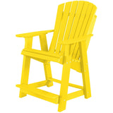 yellow duraweather richmond adirondack counter and table bistro set all weather poly wood