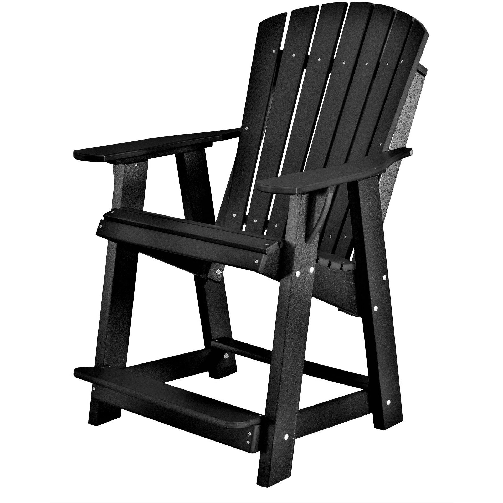 duraweather polywood patio furniture counter bar height adirondack chair 