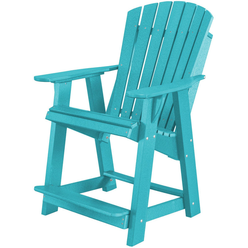 duraweather polywood patio furniture aruba blue counter bar height adirondack chair 