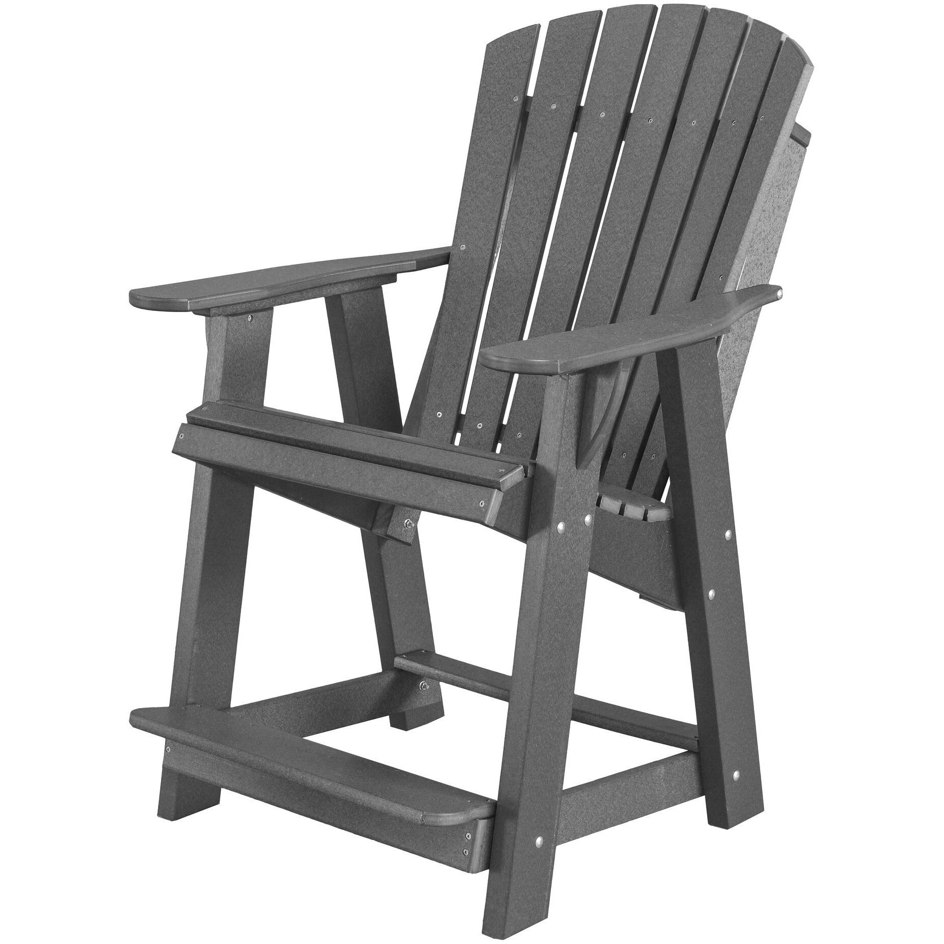 duraweather polywood patio furniture grey counter bar height adirondack chair 