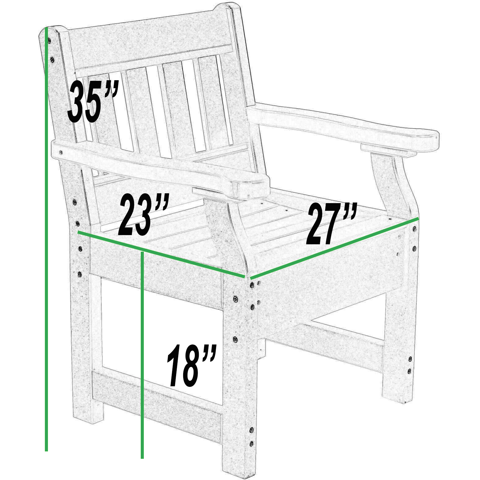 DURAWEATHER POLY ENGLISH GARDEN MISSION Deck Chair