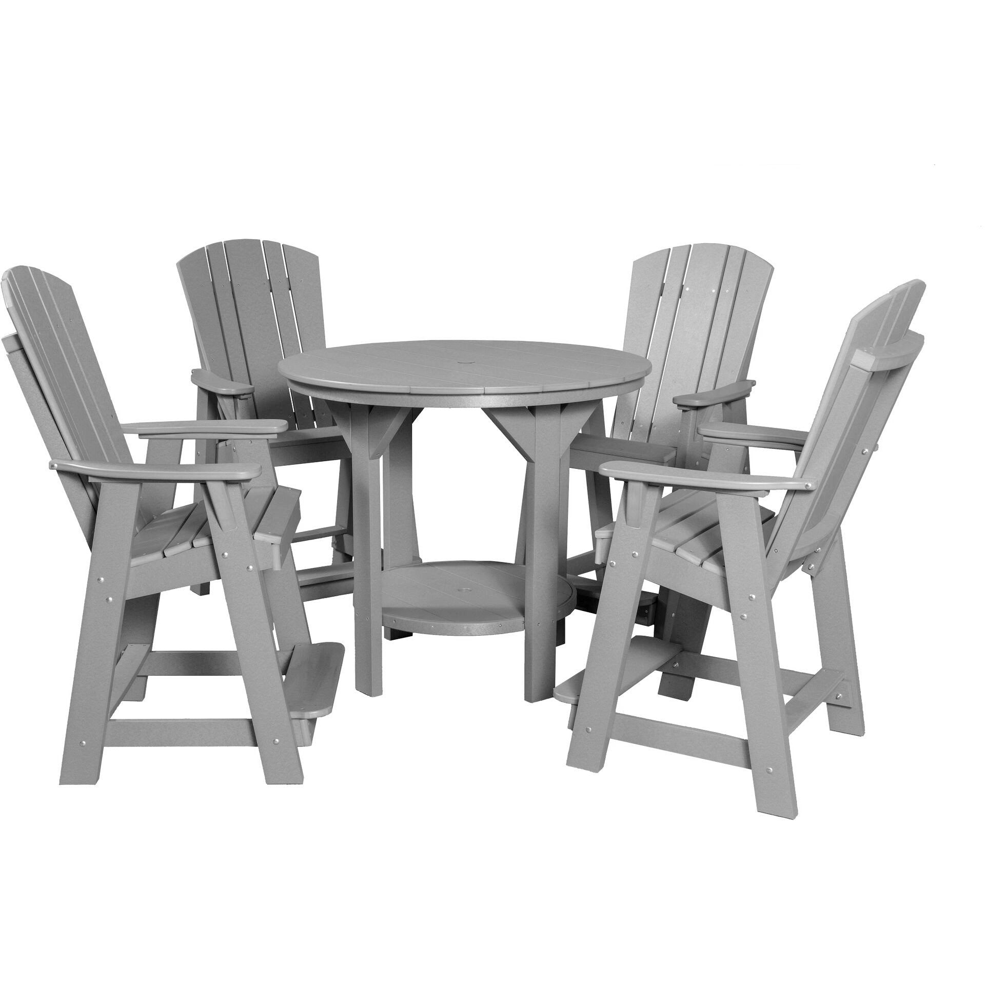 poly furniture counter and bar height dining set table and chairs poly resin outdoor patio furniture duraweather