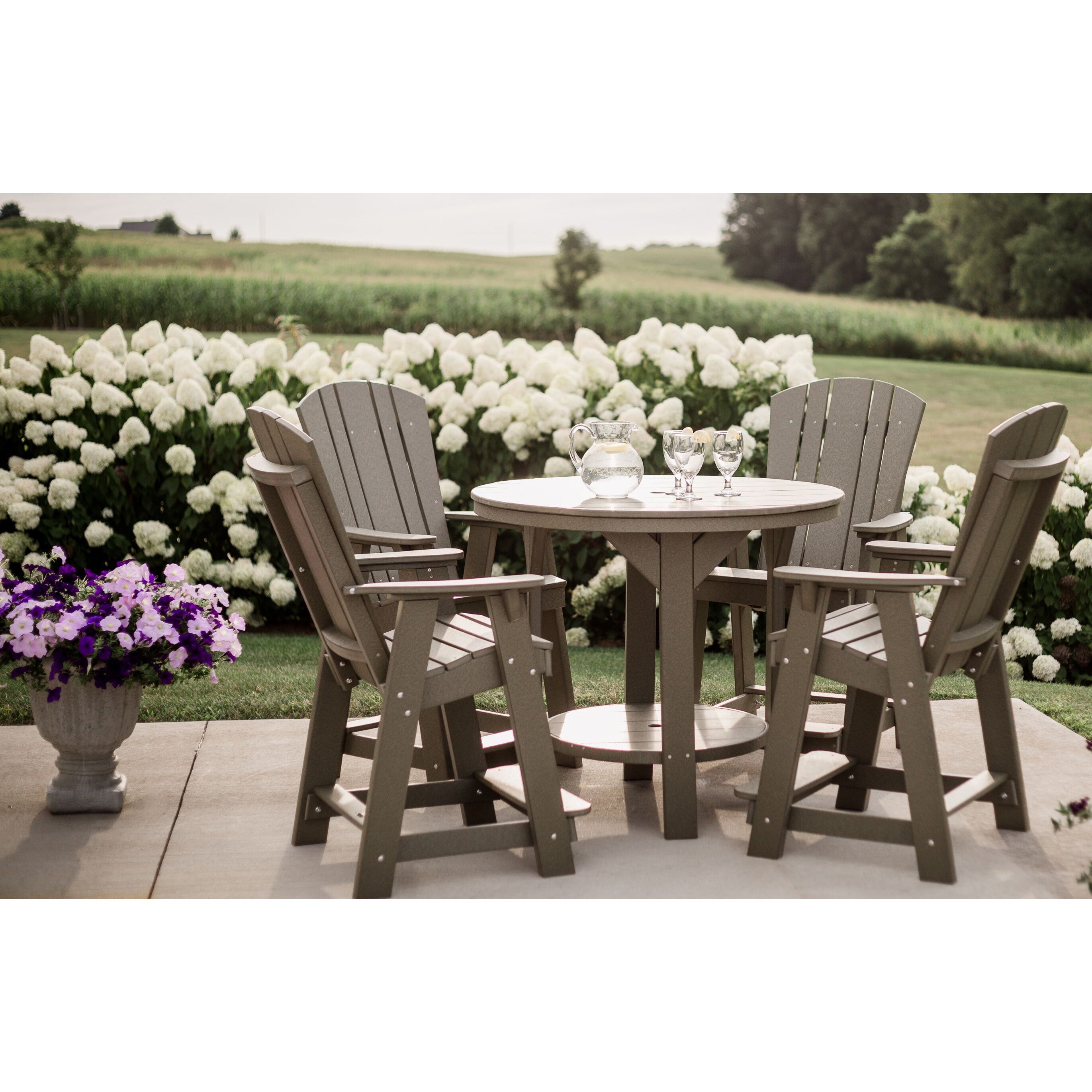 DURAWEATHER POLY® Set of 3 - Plantation Adirondack Chairs Counter Height