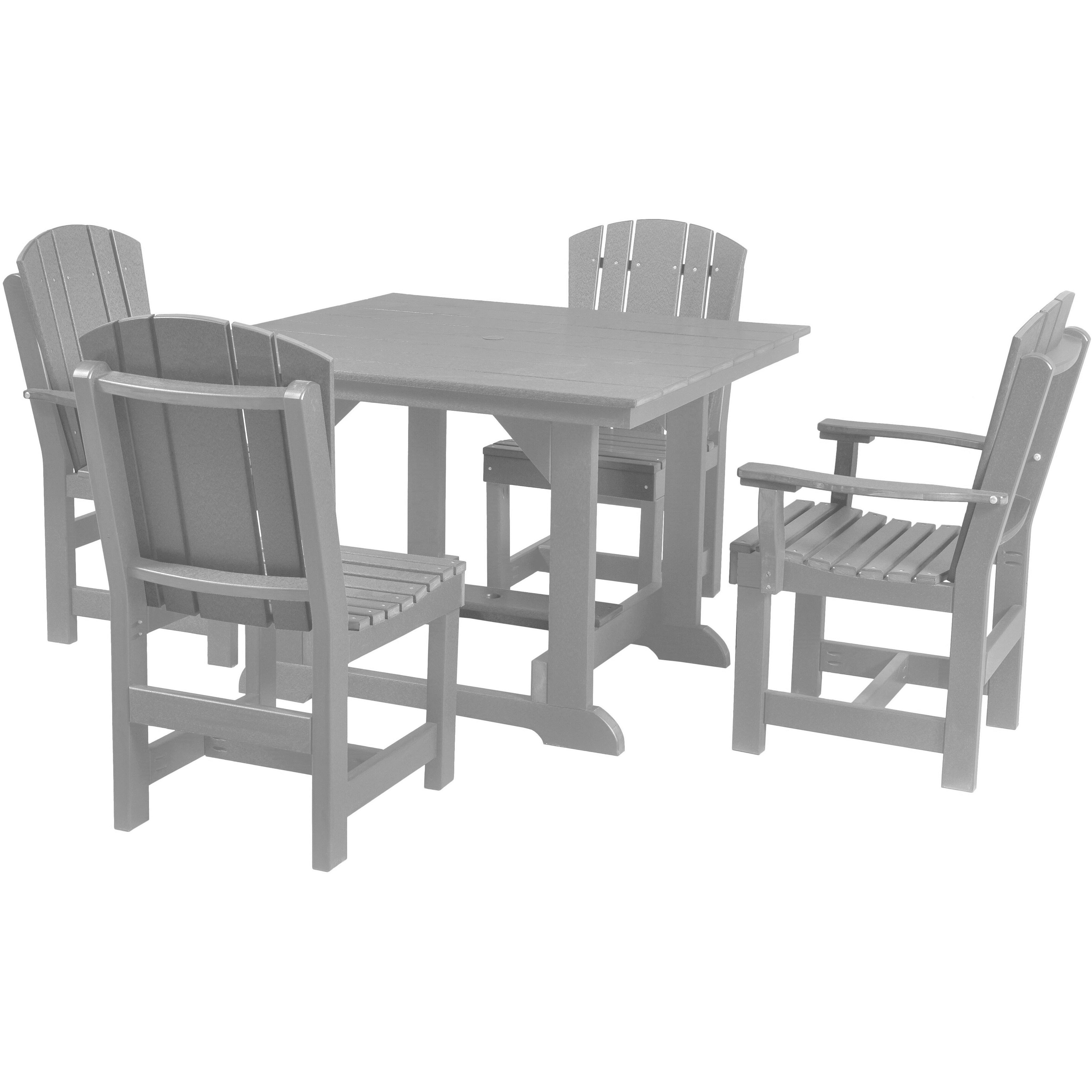 duraweather poly furniture dining set table and chairs poly resin lumber outdoor patio furniture