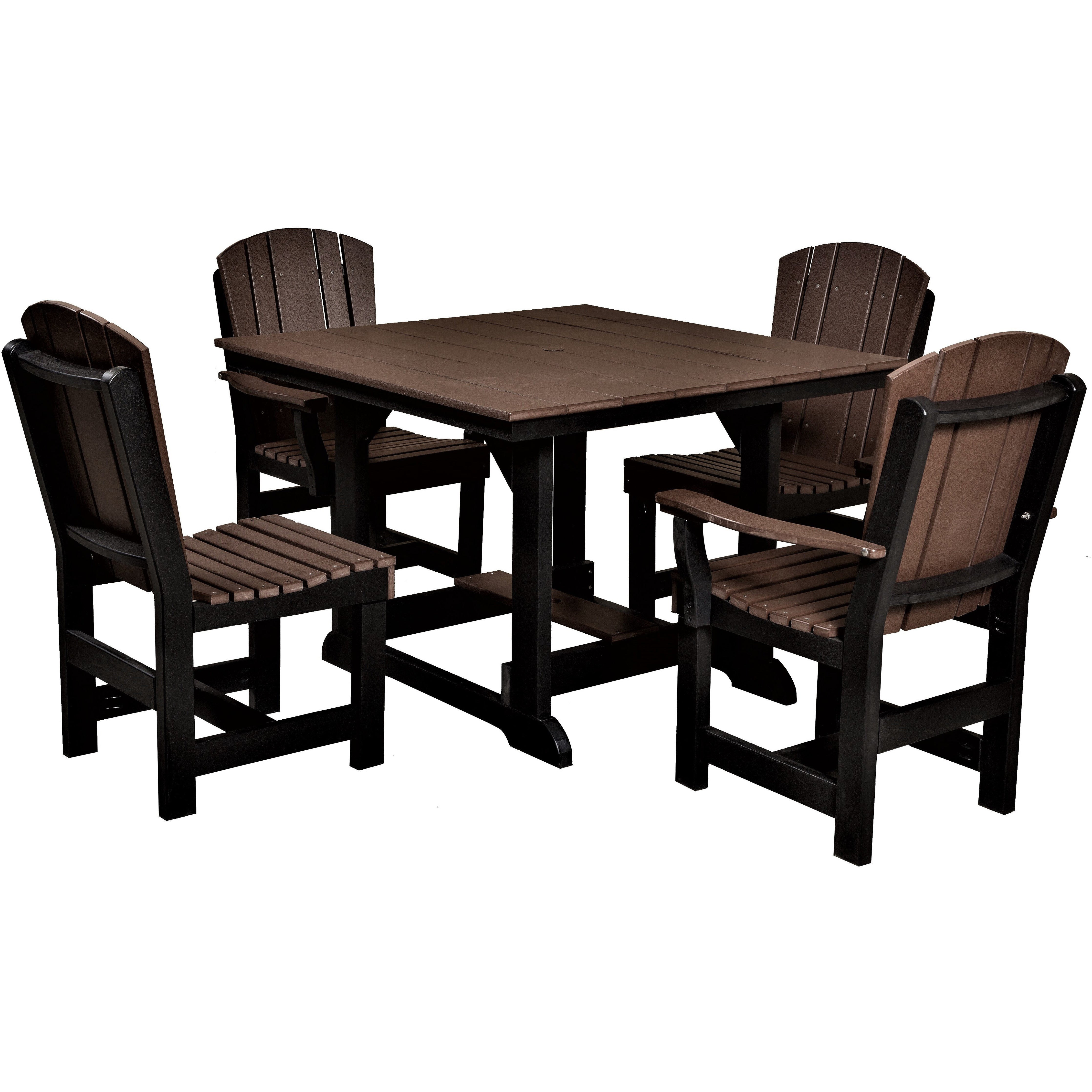 duraweather poly furniture dining set table and chairs poly resin lumber outdoor patio furniture