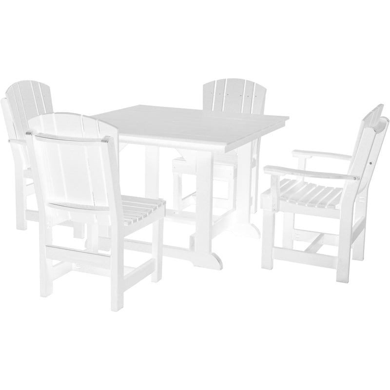 duraweather poly furniture white dining set table and chairs poly resin lumber outdoor patio furniture