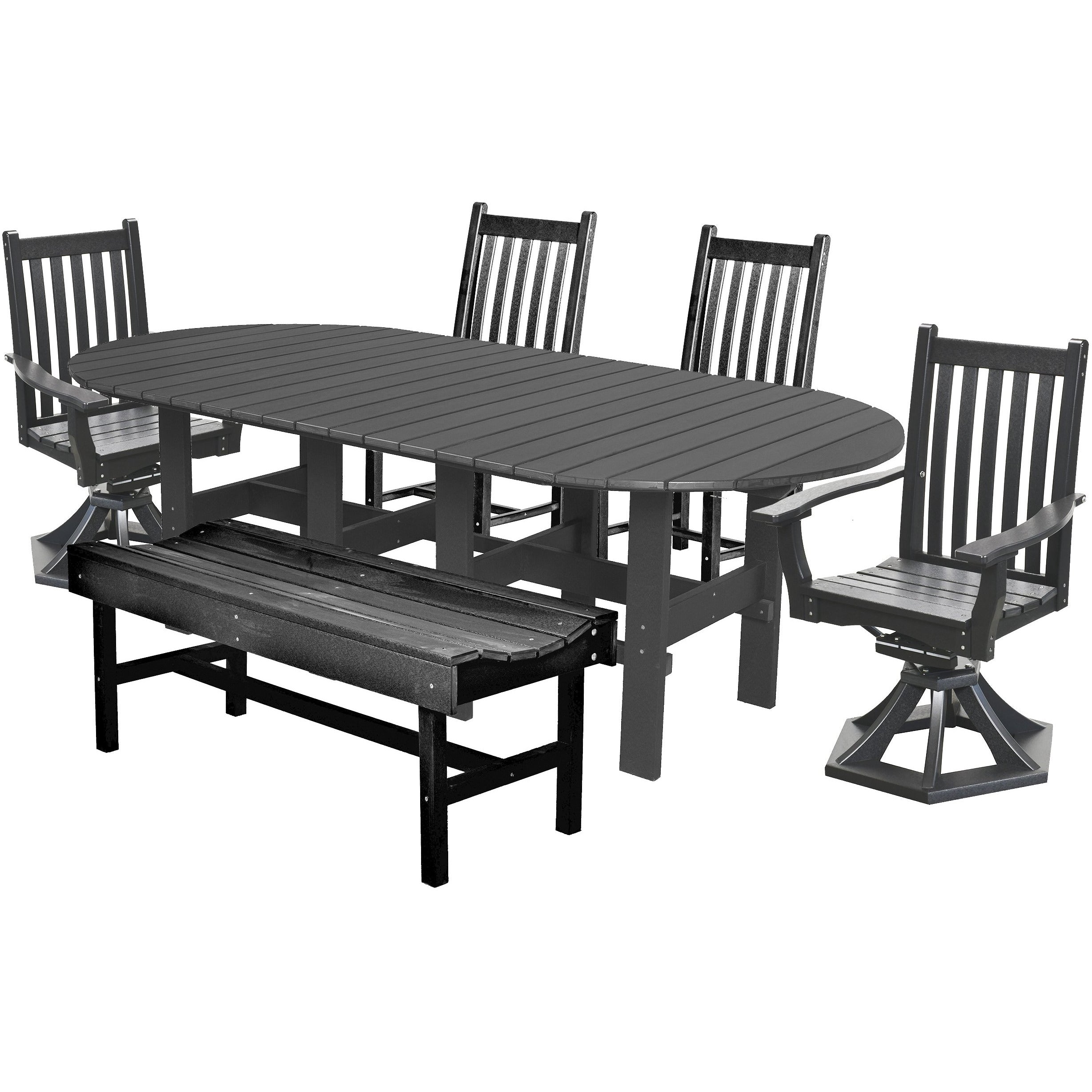 DURAWEATHER POLY® 6-Piece Mission Oval Dining Table Set