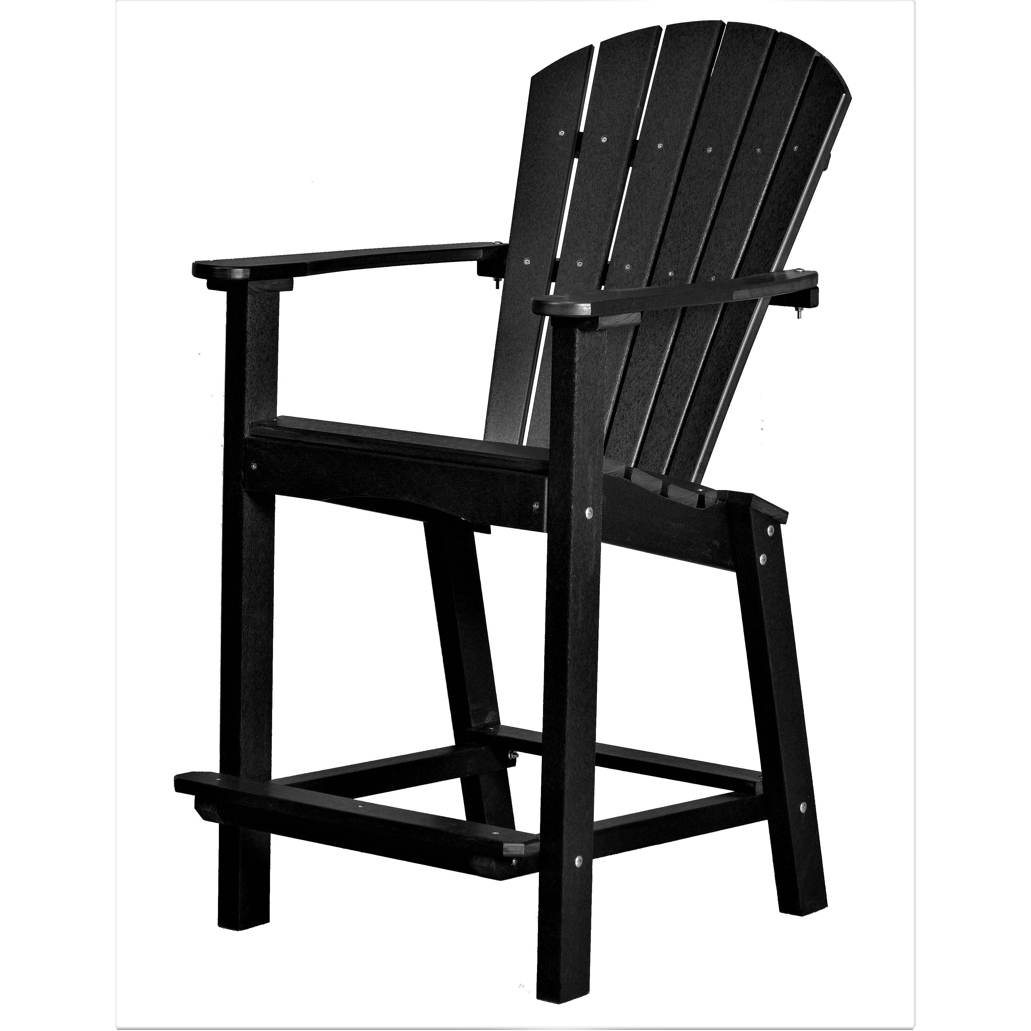 duraweather polywood outdoor patio furniture counter bar height adirondack chair