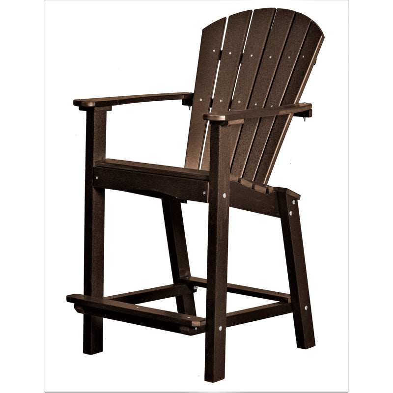 duraweather polywood outdoor patio furniture counter bar height adirondack chair