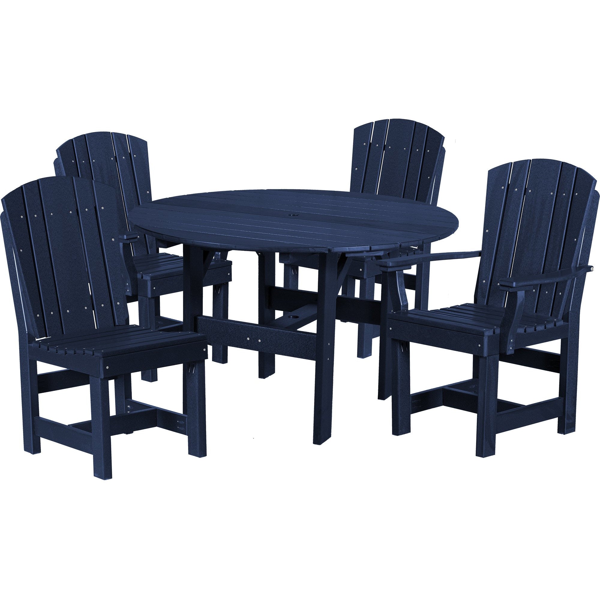 DURAWEATHER POLY® 5-Piece Plantation Dining Table Set with Two Arm Chairs and Two Side Chairs