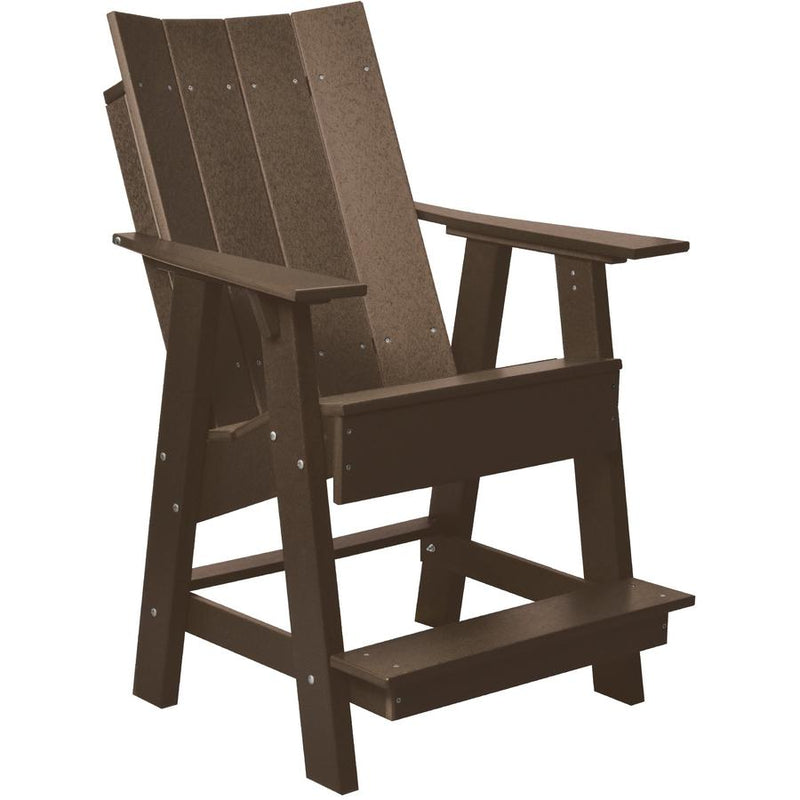 chocolate brown modern counter height chair all weather poly wood