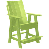 kiwi green modern counter height chair all weather poly wood