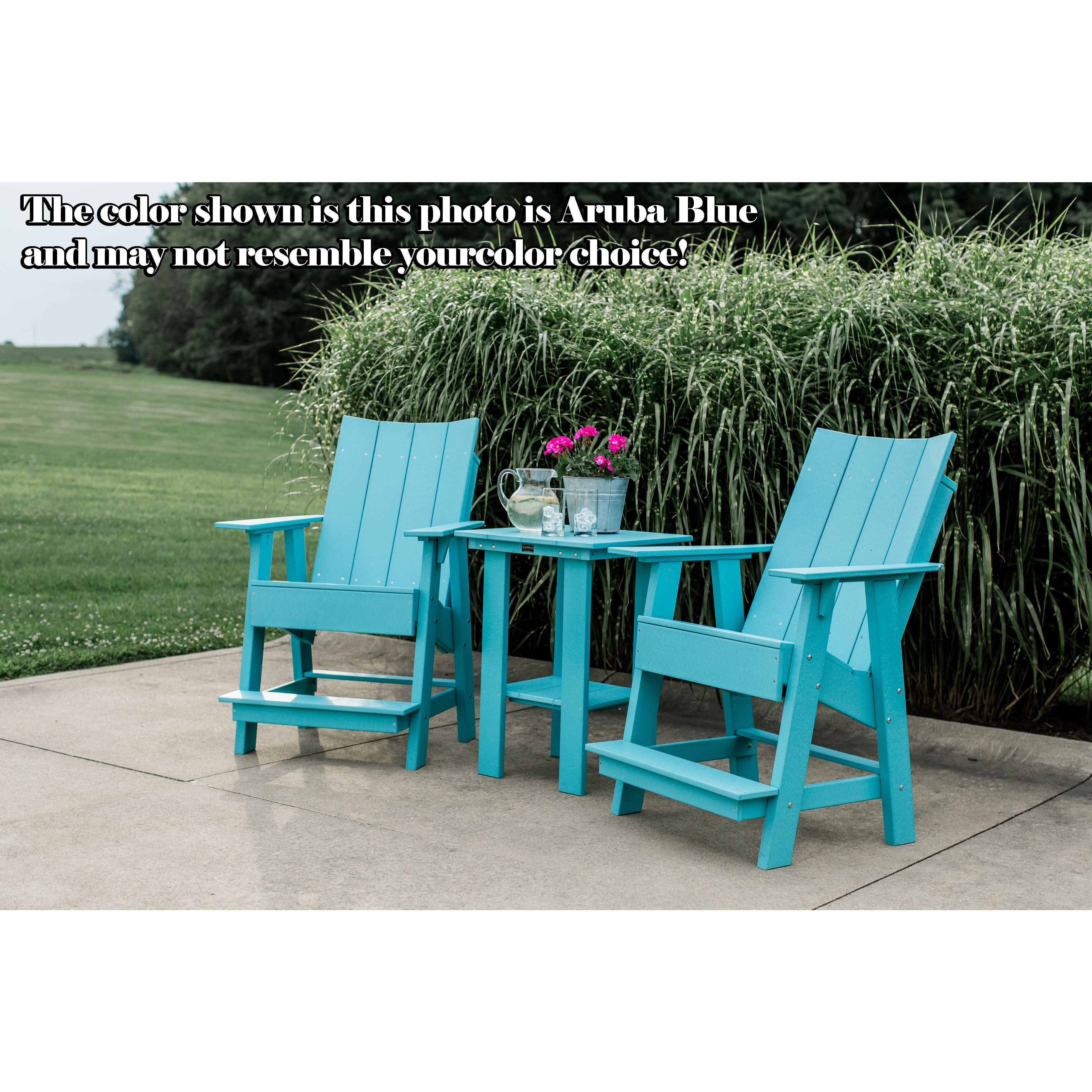 duraweather polywood patio furniture counter bar height adirondack chair 