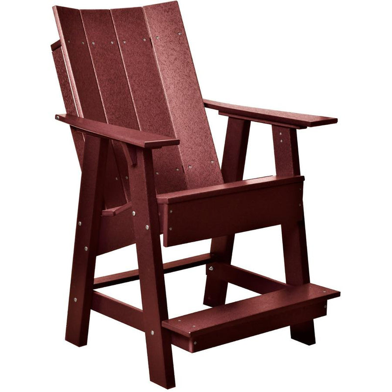 burgundy modern counter height chair all weather poly wood