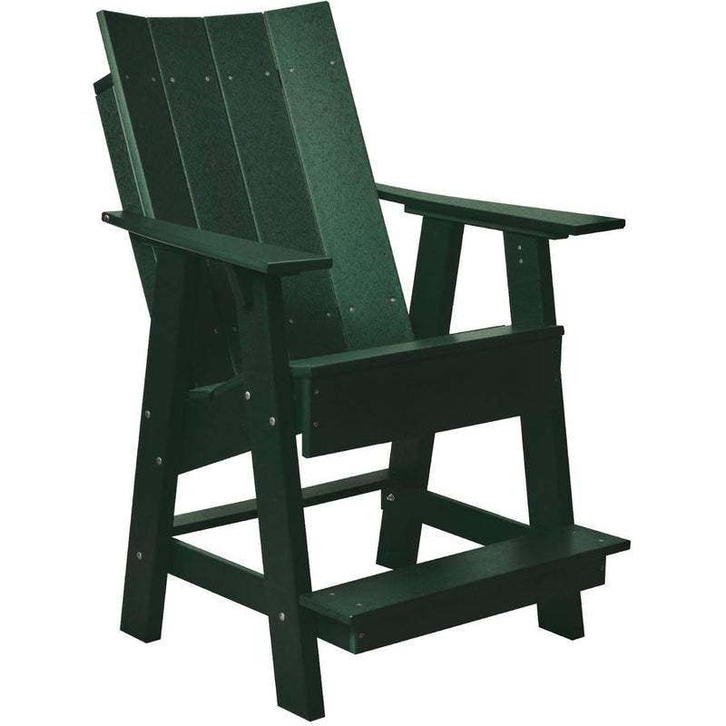natural forest green modern counter height chair all weather poly wood