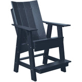 navy modern counter height chair all weather poly wood