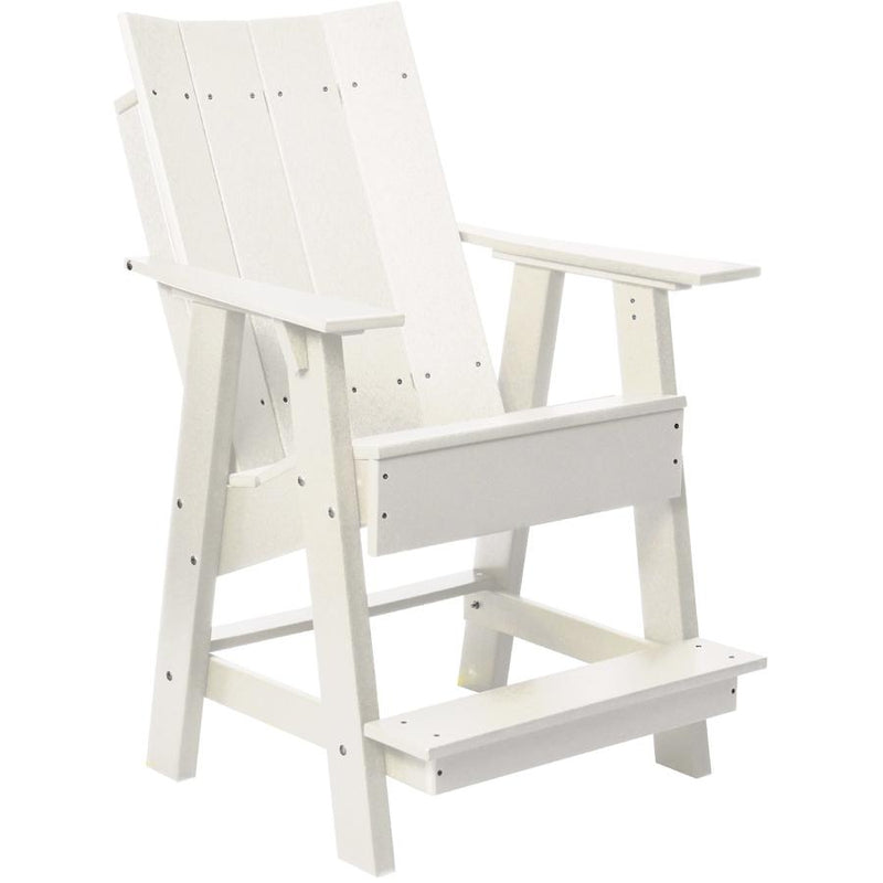 white modern counter height chair all weather poly wood