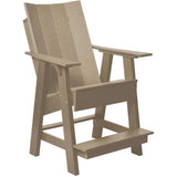 birchwood taupe modern counter height chair all weather poly wood