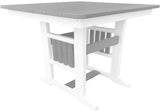 Outdoor Poly-wood Patio table Driftwood Grey on White