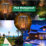 Set of 4 - Solar Powered Outdoor Flickering Lanterns - Rechargeable No Wires Or Batteries Needed!