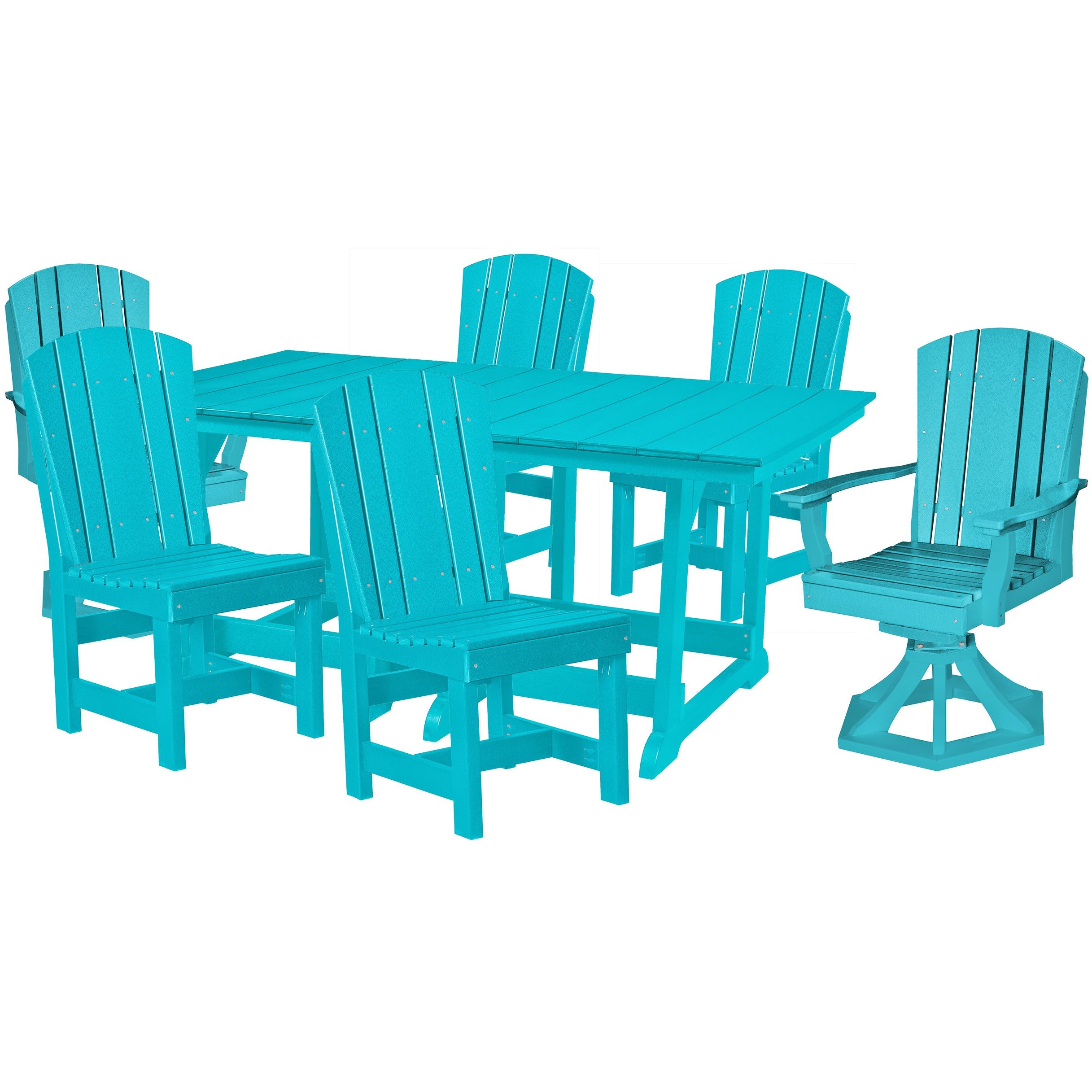 DURAWEATHER POLY® 7-Piece Plantation Dining Table Set With Two Swivels