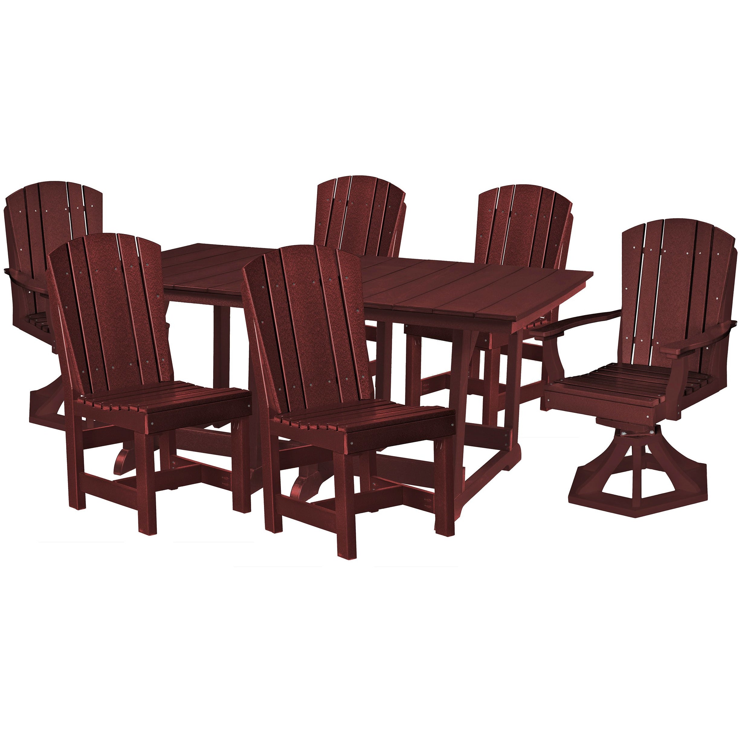DURAWEATHER POLY® 7-Piece Plantation Dining Table Set With Two Swivels