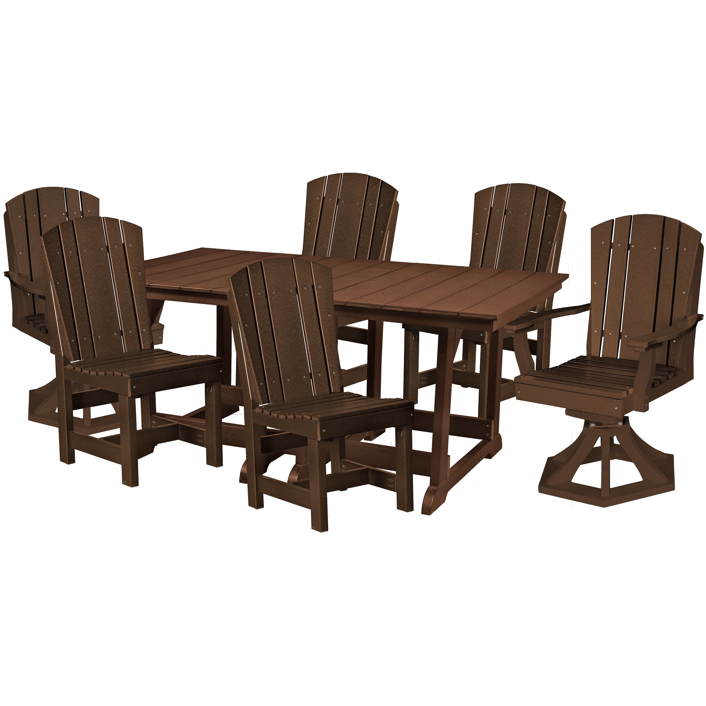 DURAWEATHER POLY® 7-Piece Plantation Dining Table Set With Two Swivels