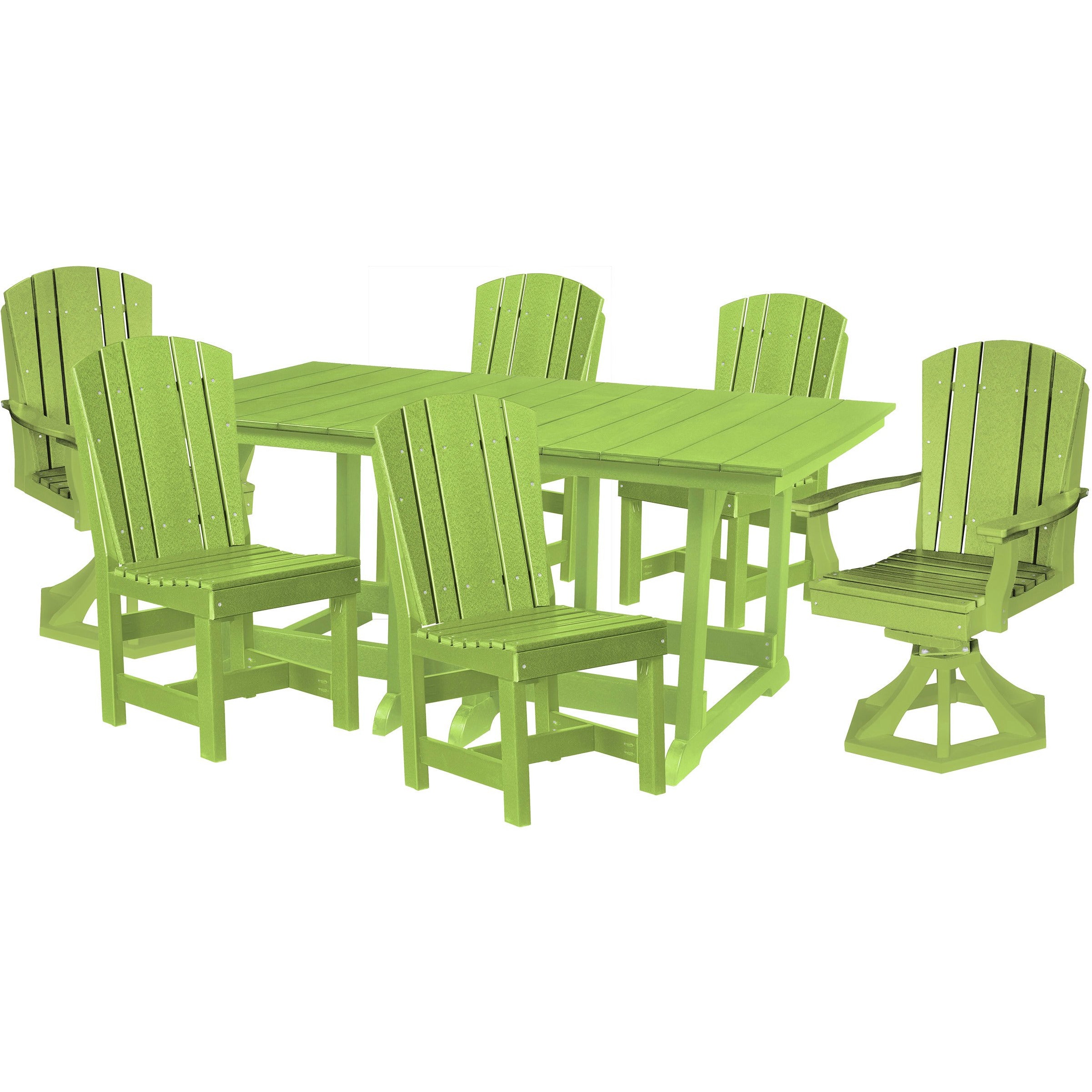 DURAWEATHER POLY® 7-Piece Plantation Dining Table Set With Two Swivels