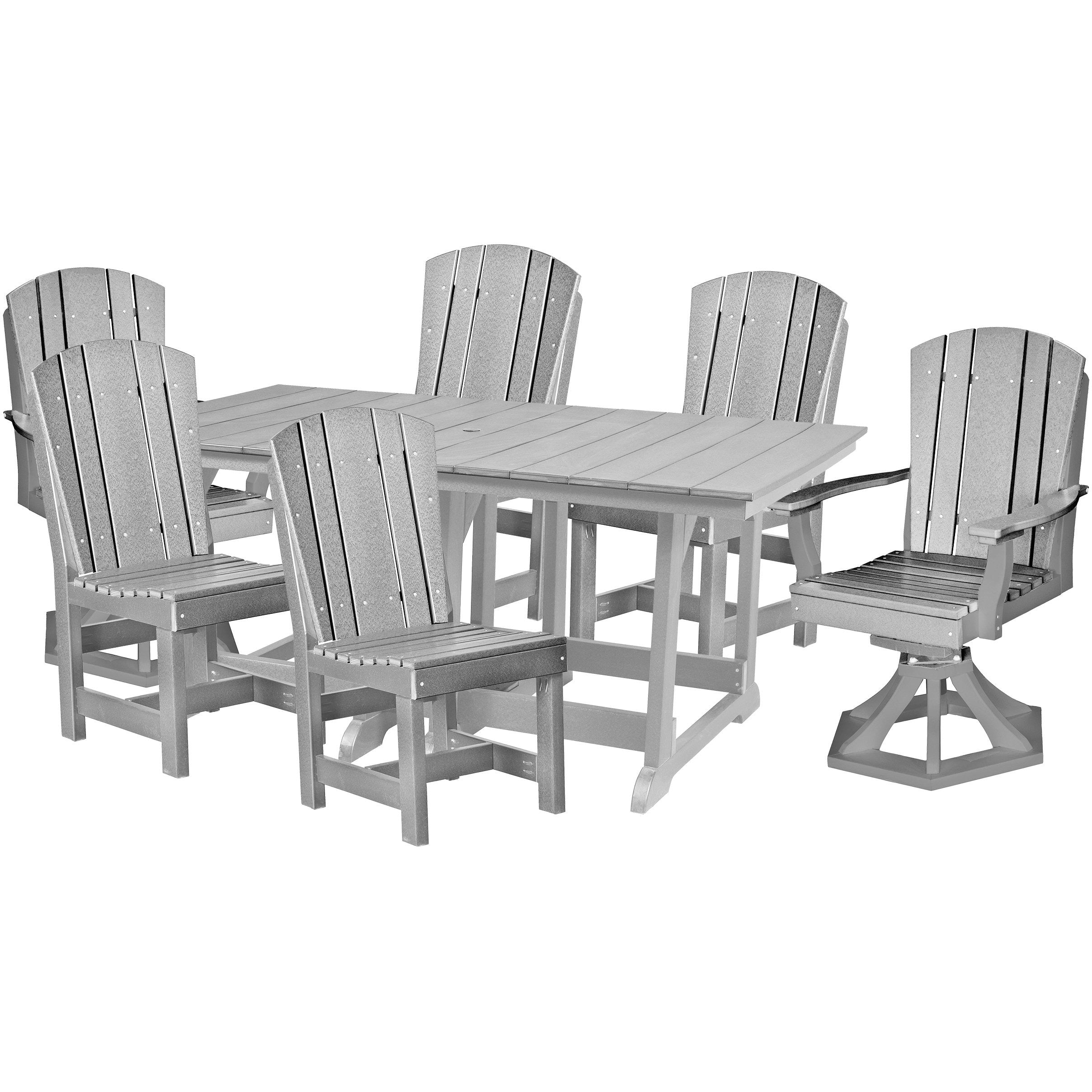 DURAWEATHER POLY® 7-Piece Plantation Dining Table Set With Two Swivels