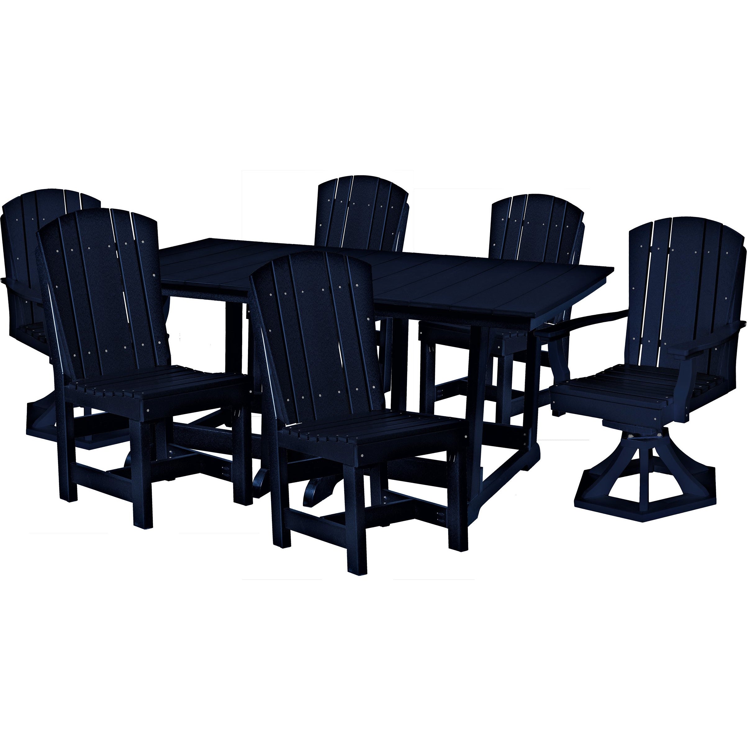 DURAWEATHER POLY® 7-Piece Plantation Dining Table Set With Two Swivels