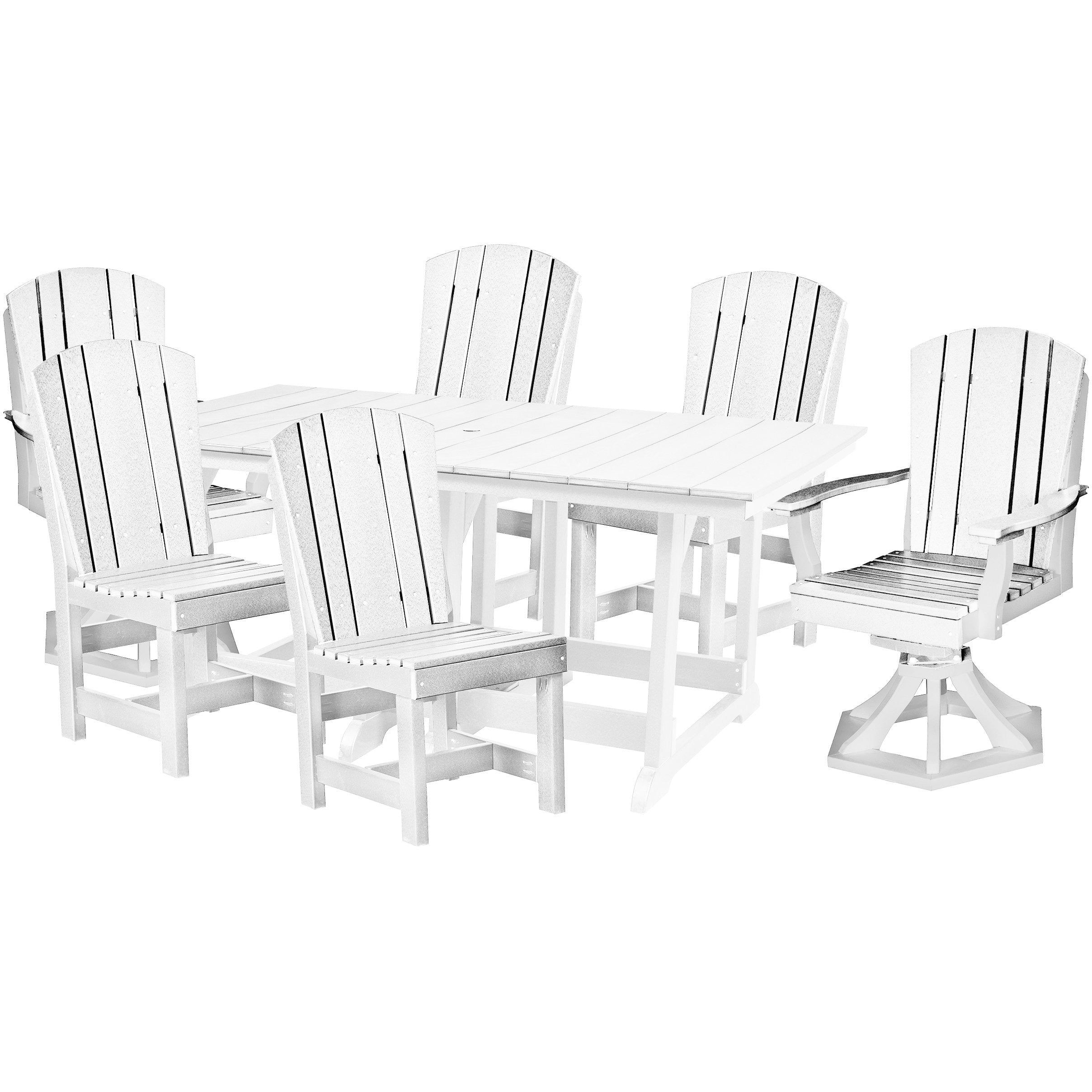 DURAWEATHER POLY® 7-Piece Plantation Dining Table Set With Two Swivels