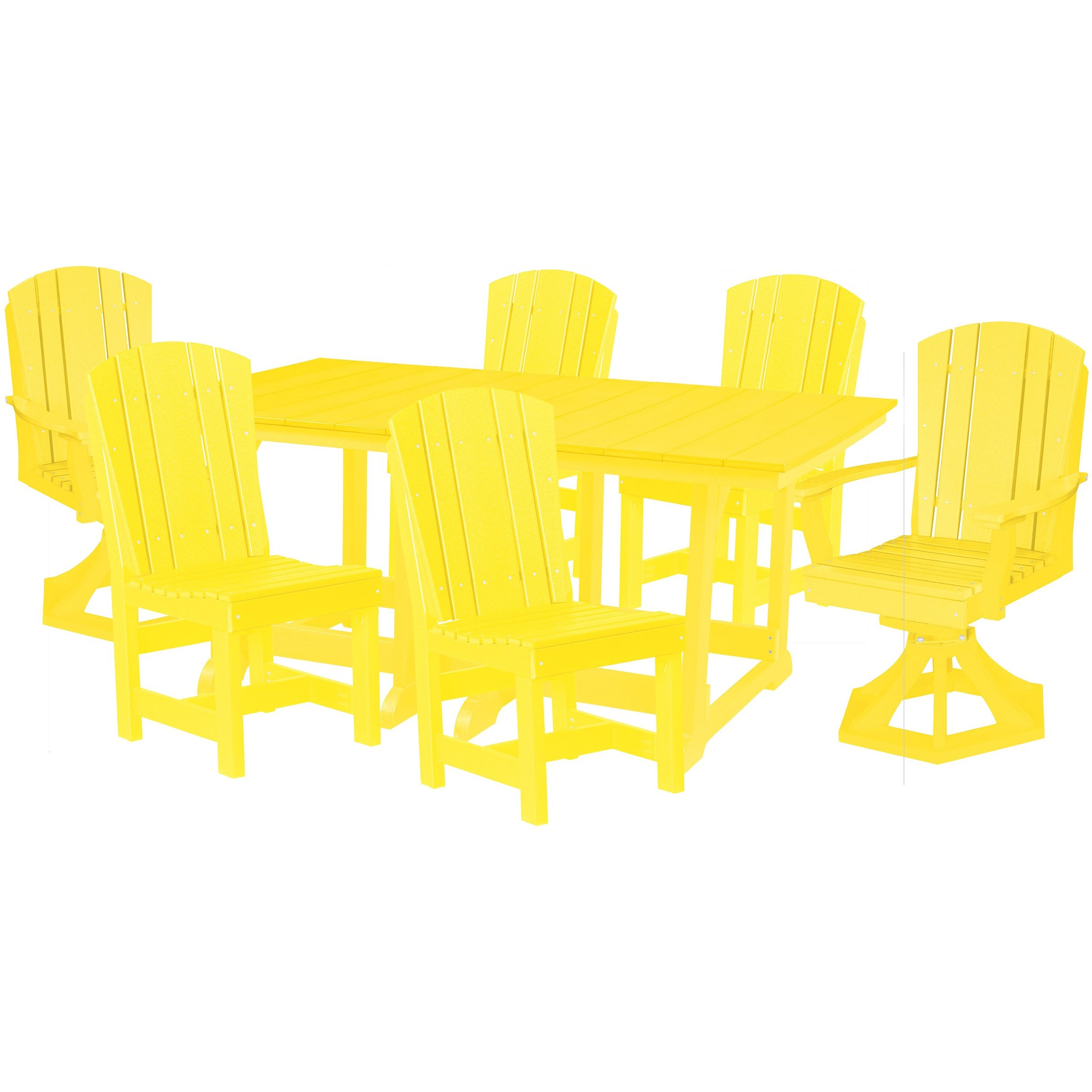 DURAWEATHER POLY® 7-Piece Plantation Dining Table Set With Two Swivels