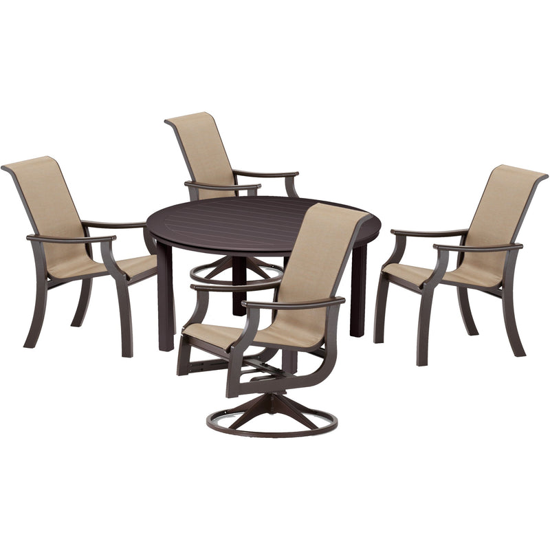 five piece sling dining set all weather patio furniture