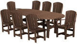 9 pc. Plantation 84x44" Inch Oval Dining Table Set